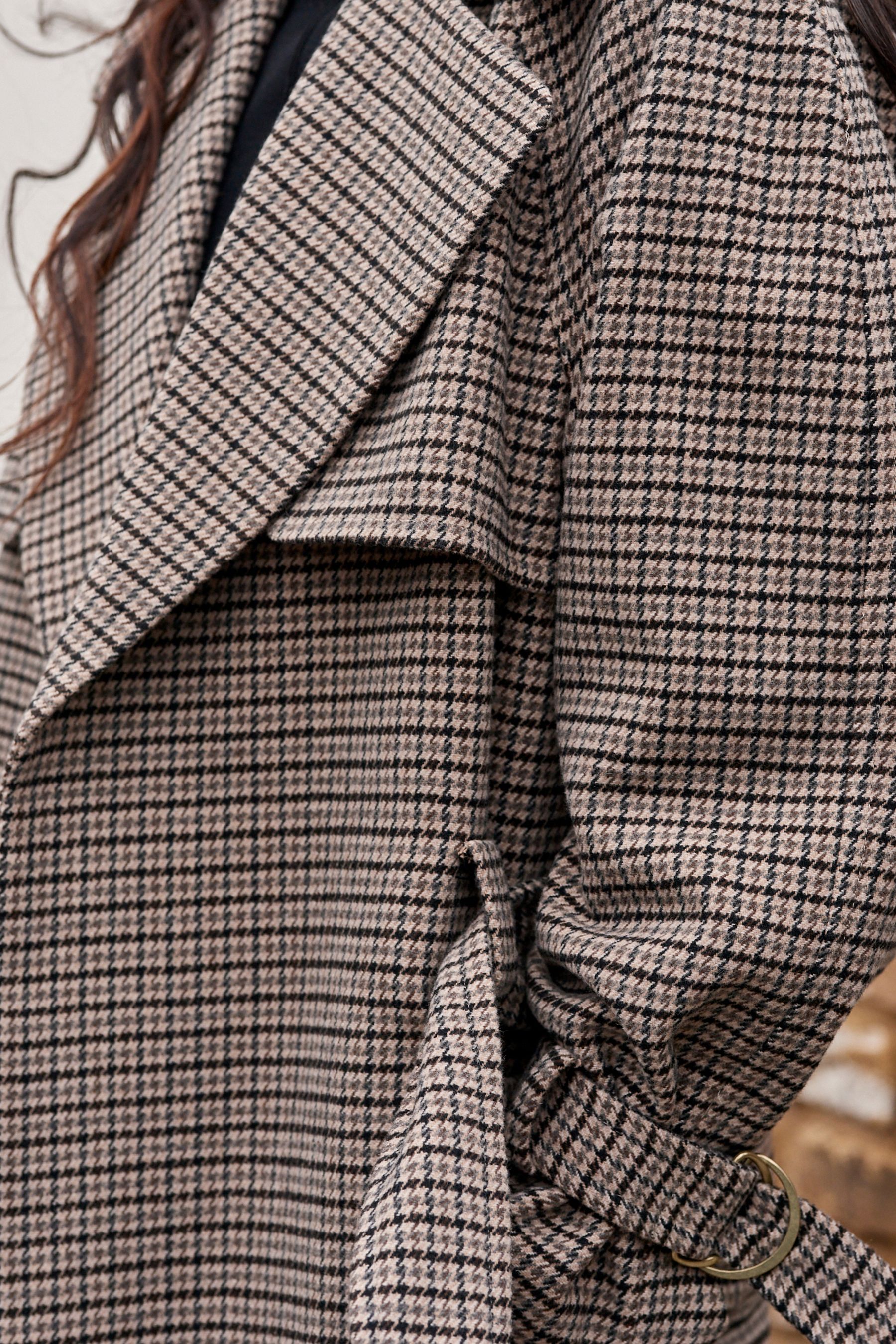 Buy Brown Check Heritage Trench Style Coat from Next Luxembourg