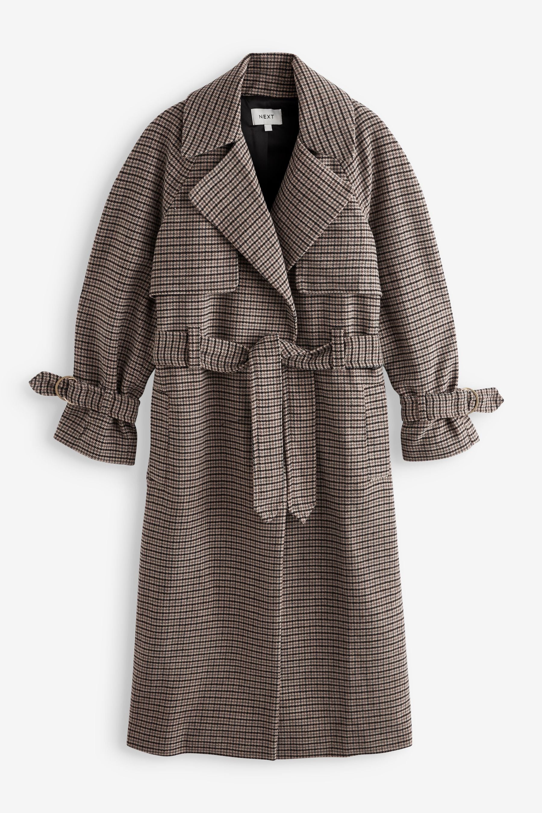 Buy Brown Check Heritage Trench Style Coat from Next Luxembourg