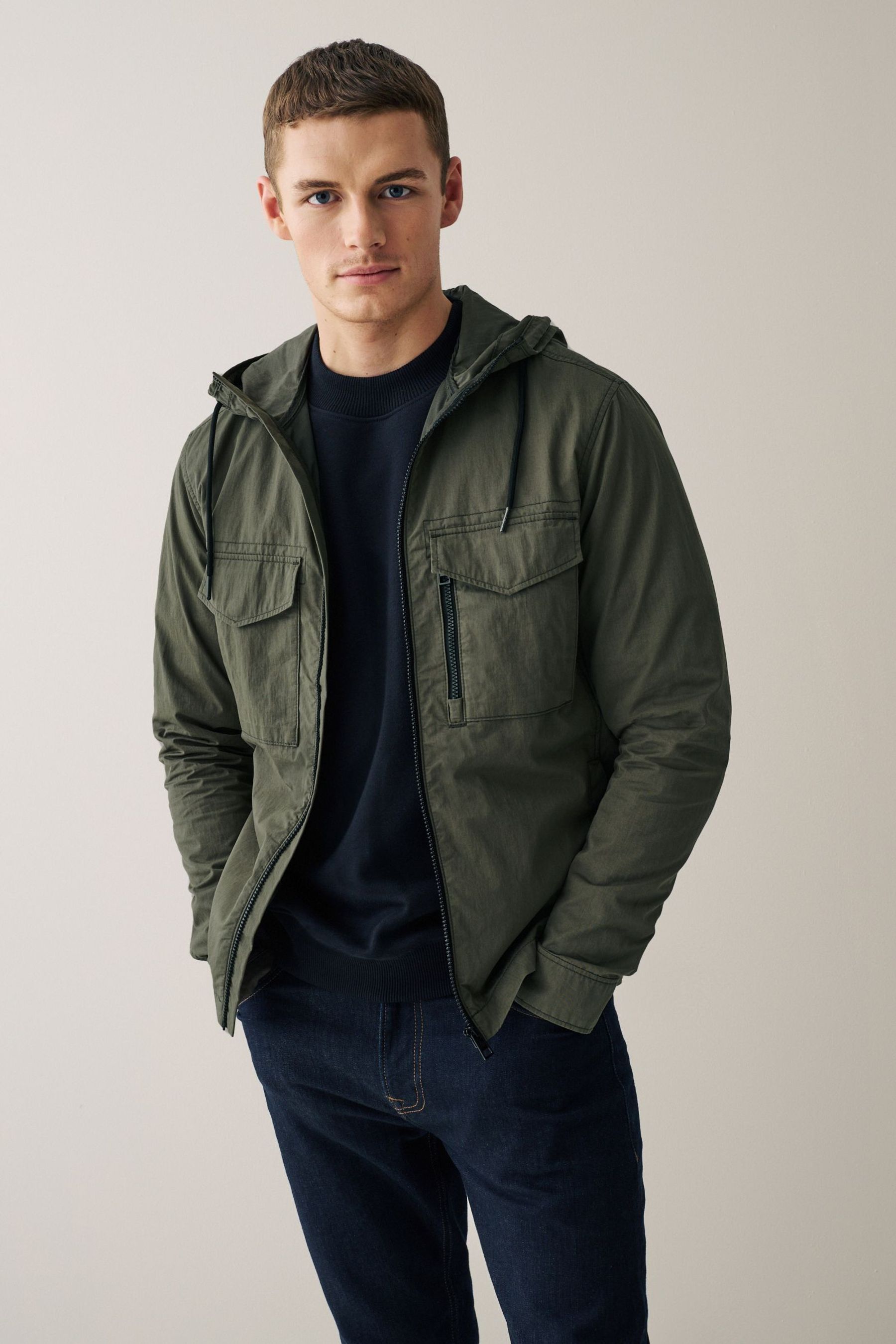 Hooded utility jacket hotsell
