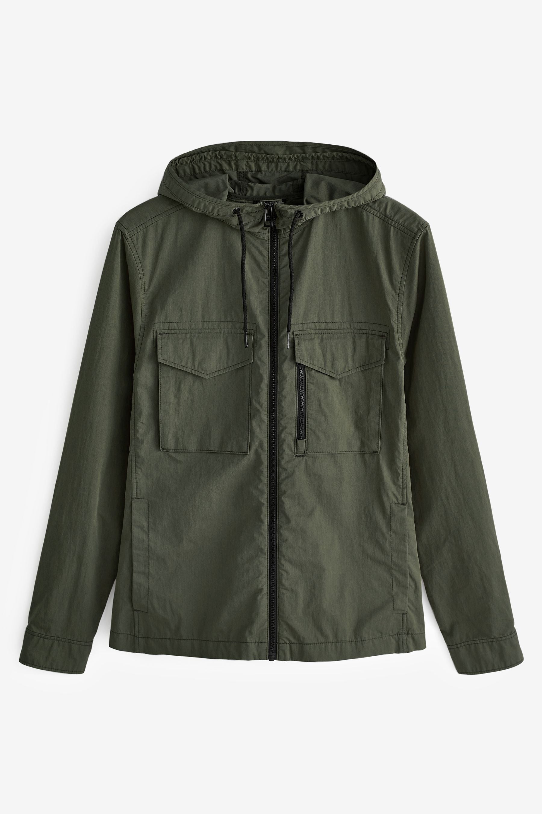Buy Khaki Green Shower Resistant Hooded Utility Jacket from Next Luxembourg