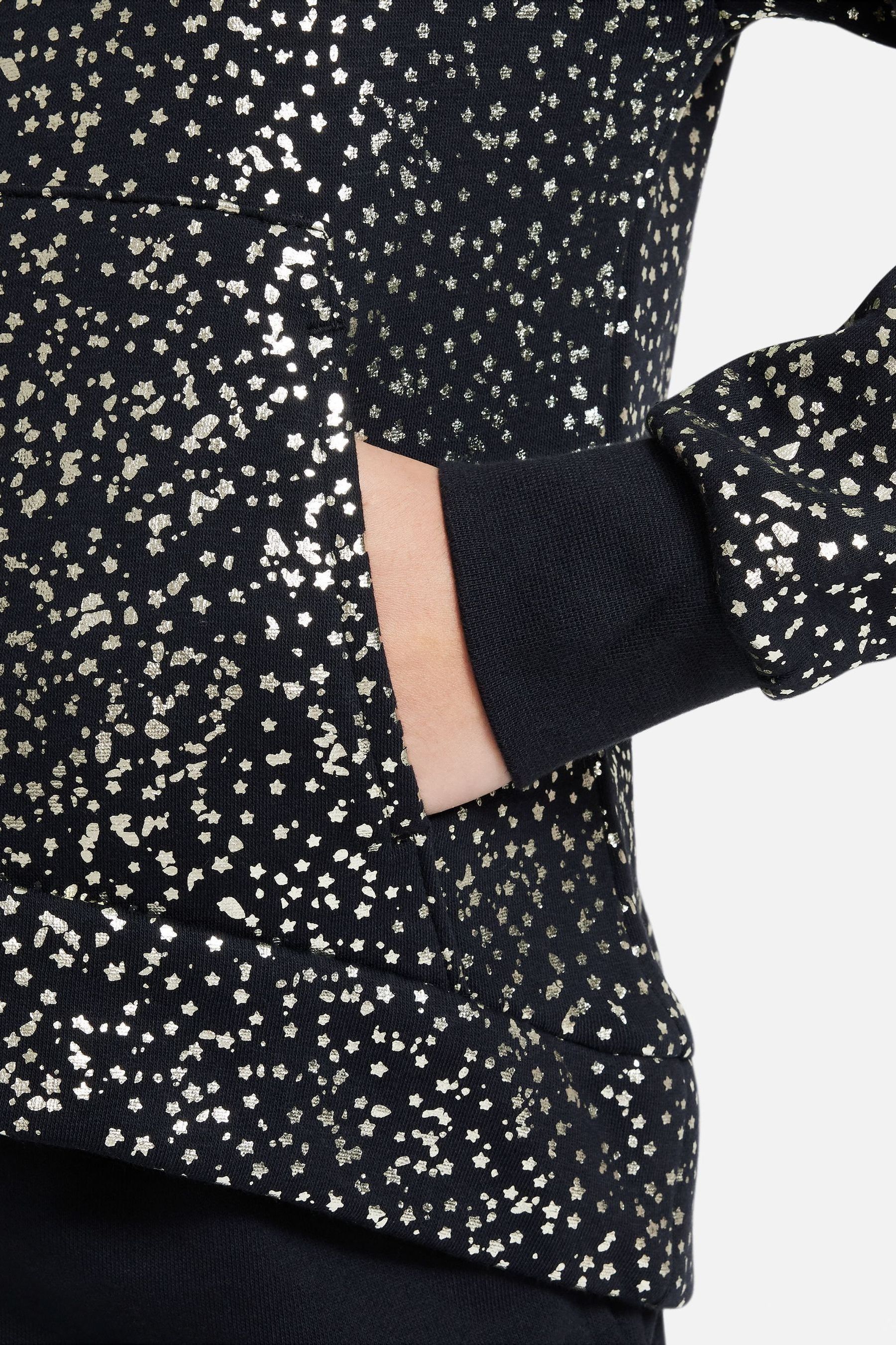 Buy Nike Black Metallic Stars Fleece Hoodie from Next Luxembourg