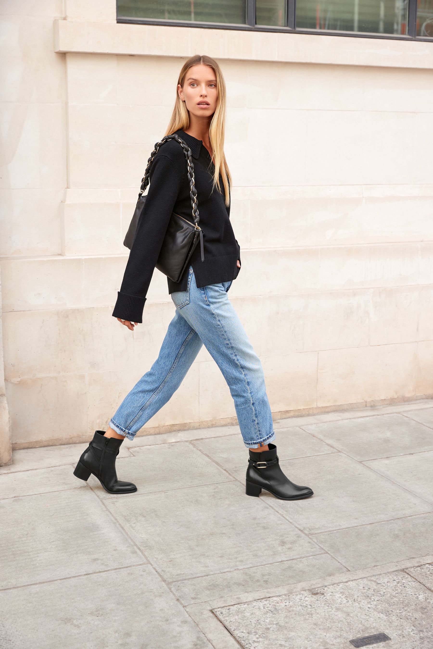Buy Black Signature Leather Smart Ankle Boots from Next Ireland