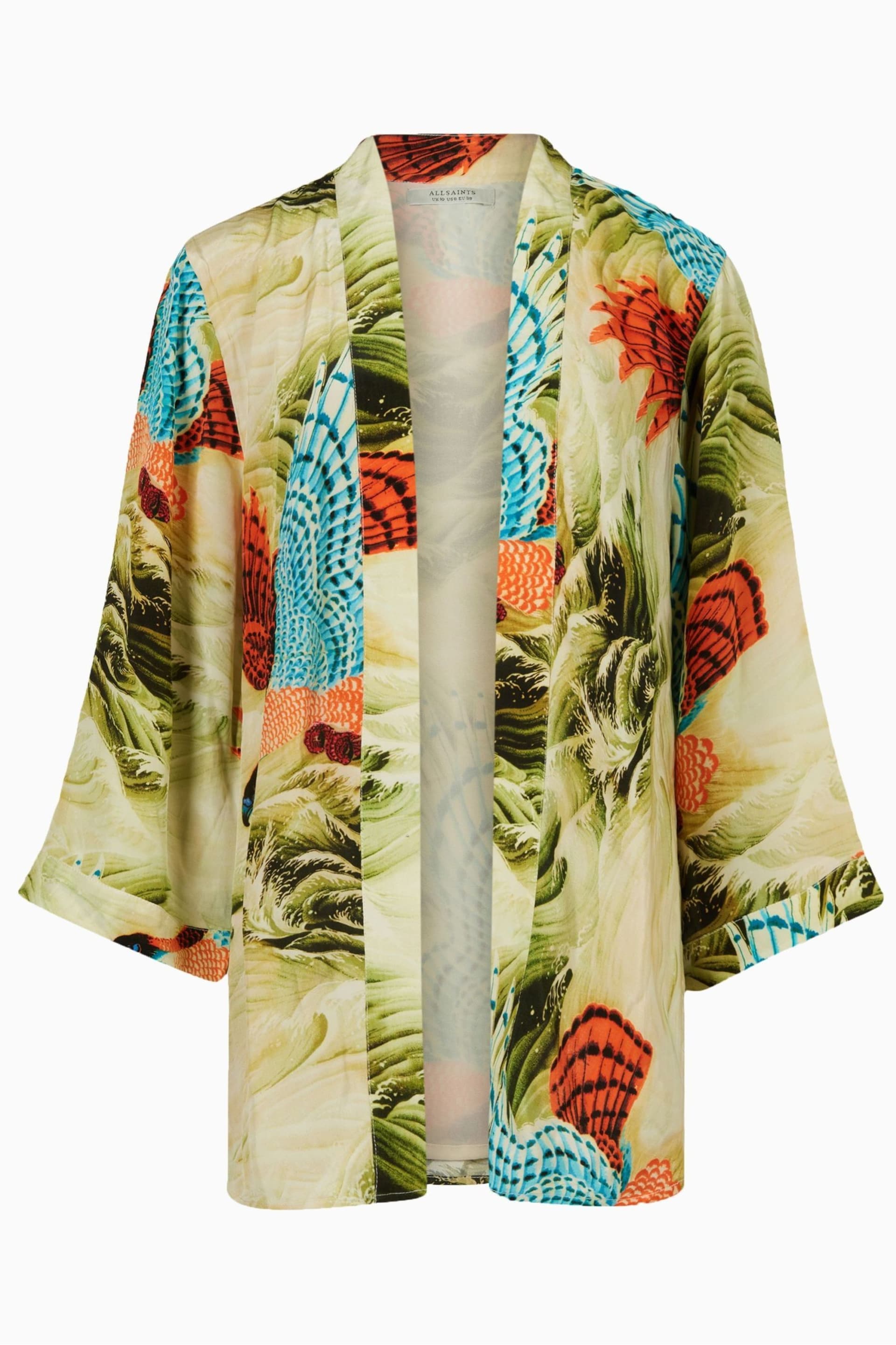 AllSaints Green Carina Swoop Kimono - Image 7 of 7