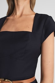 Reiss Navy Haisley Petite Tailored Dress - Image 4 of 7