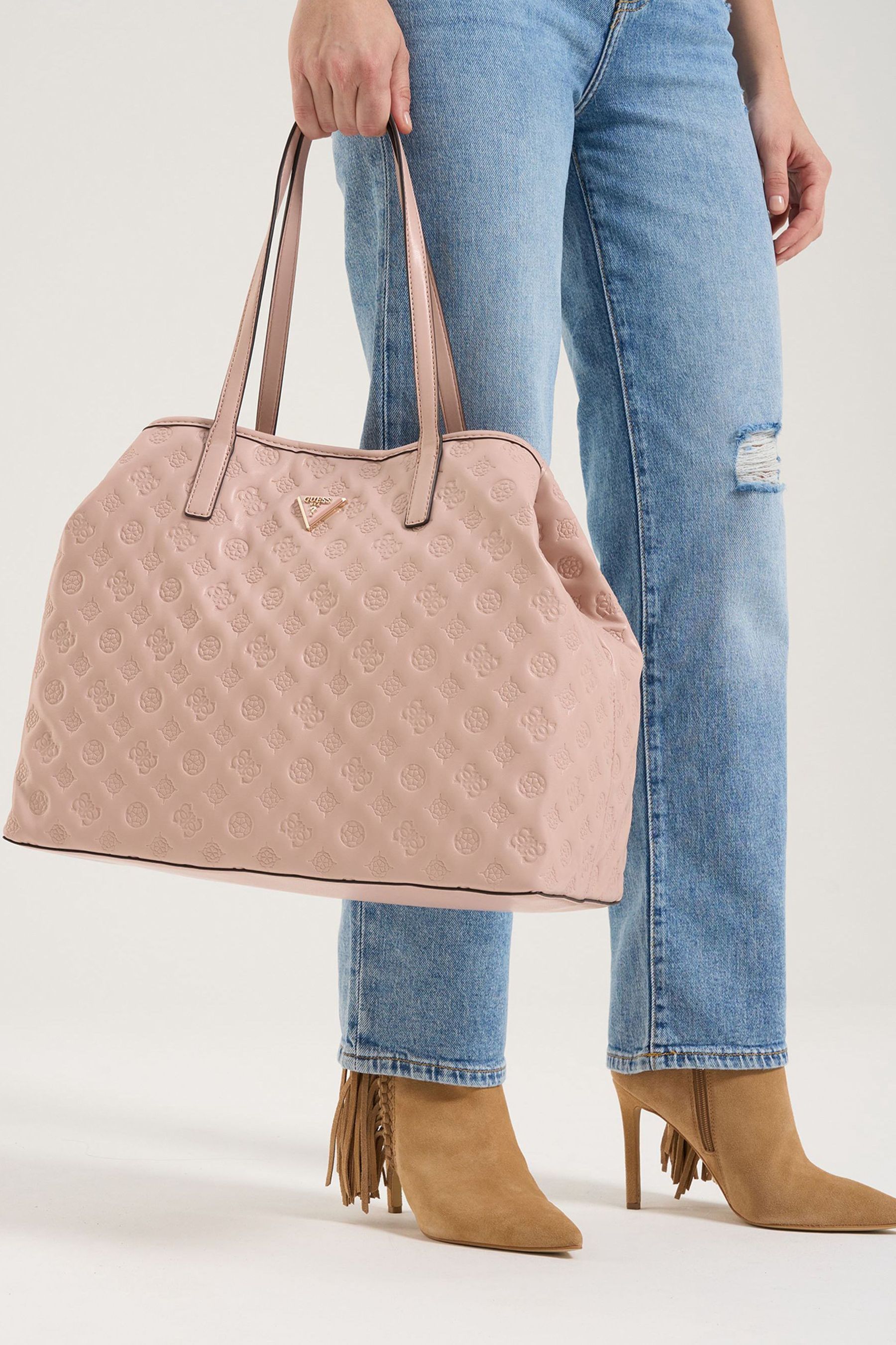 Guess Large Pink Vikky Tote Bag