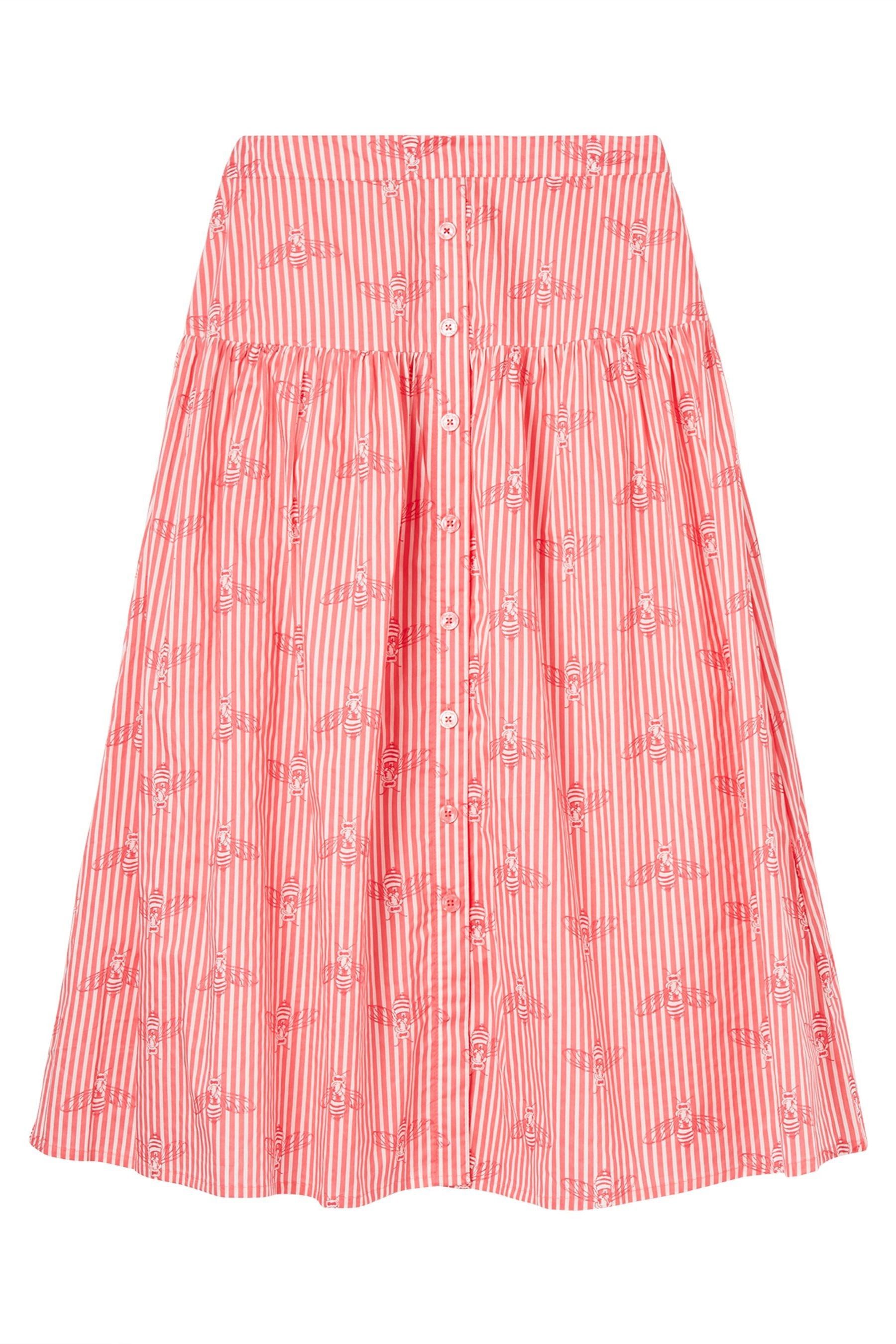 Buy Joules Maeve Coral Button Through Skirt from Next Luxembourg