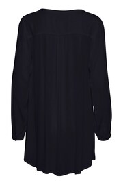 Kaffe Blue Amber V-Neck Long Sleeve Tunic - Image 6 of 7