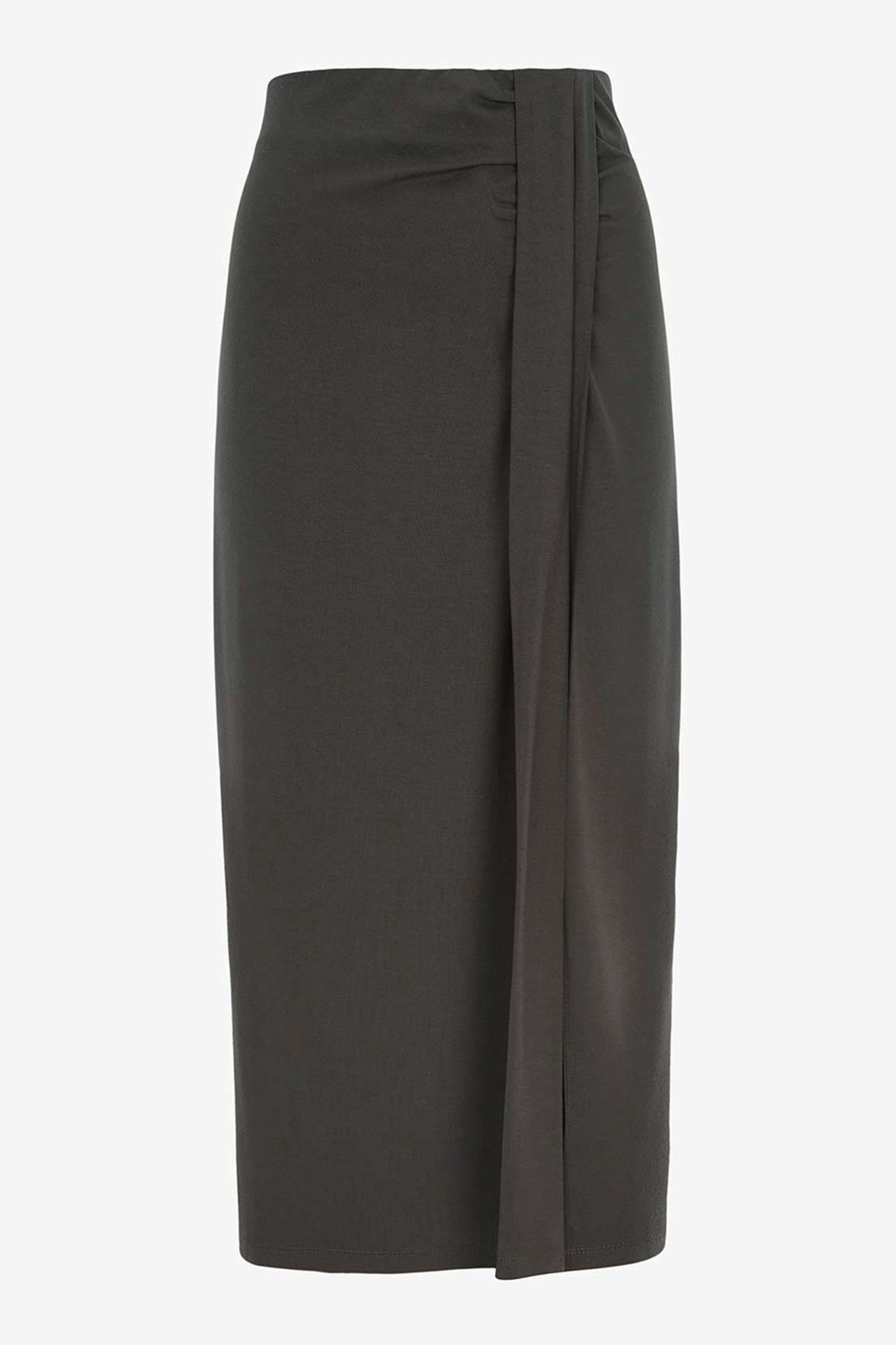 Buy Mint Velvet Khaki Green Draped Jersey Midi Skirt from Next Austria