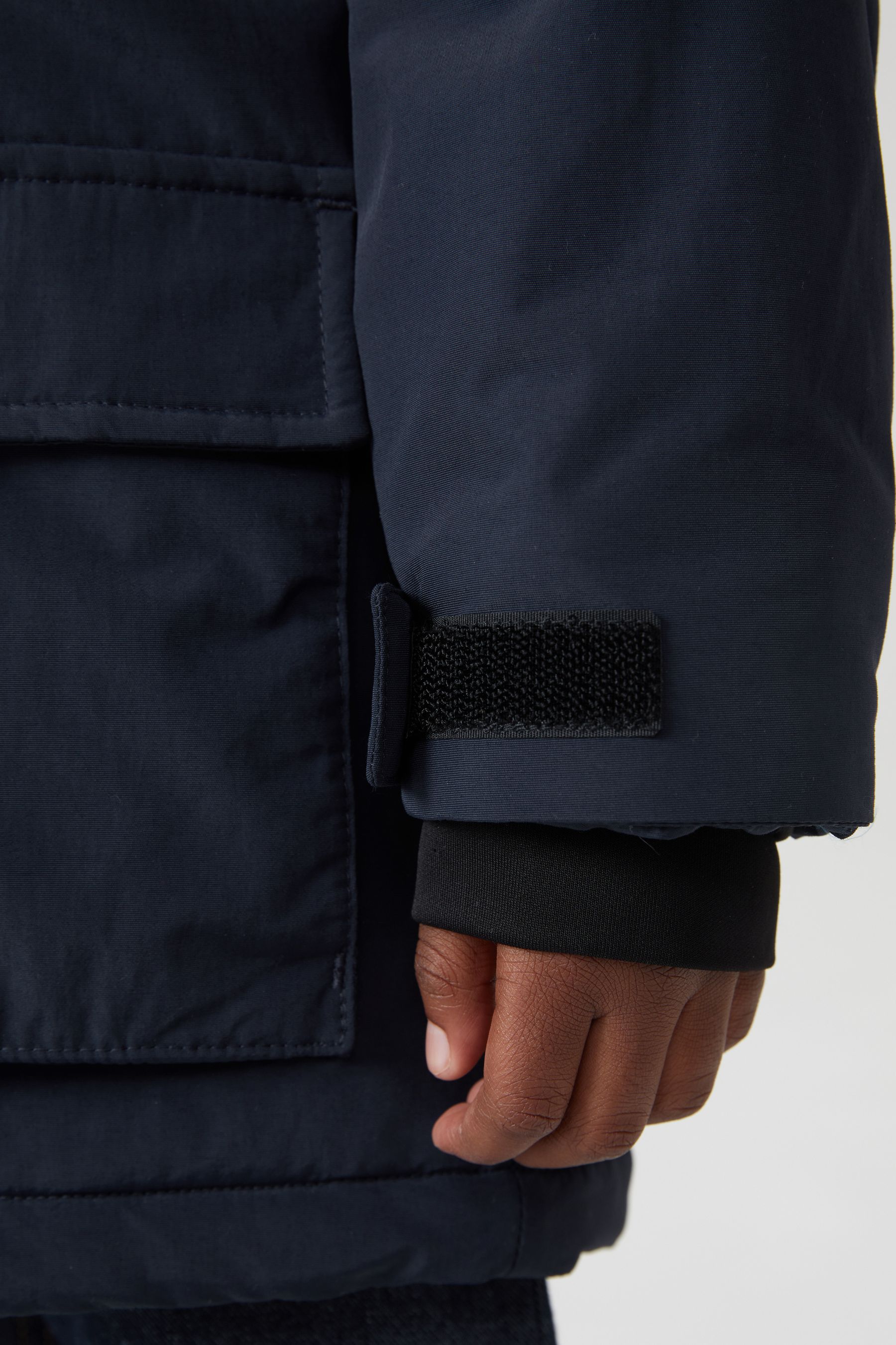 Boys navy parka coat online