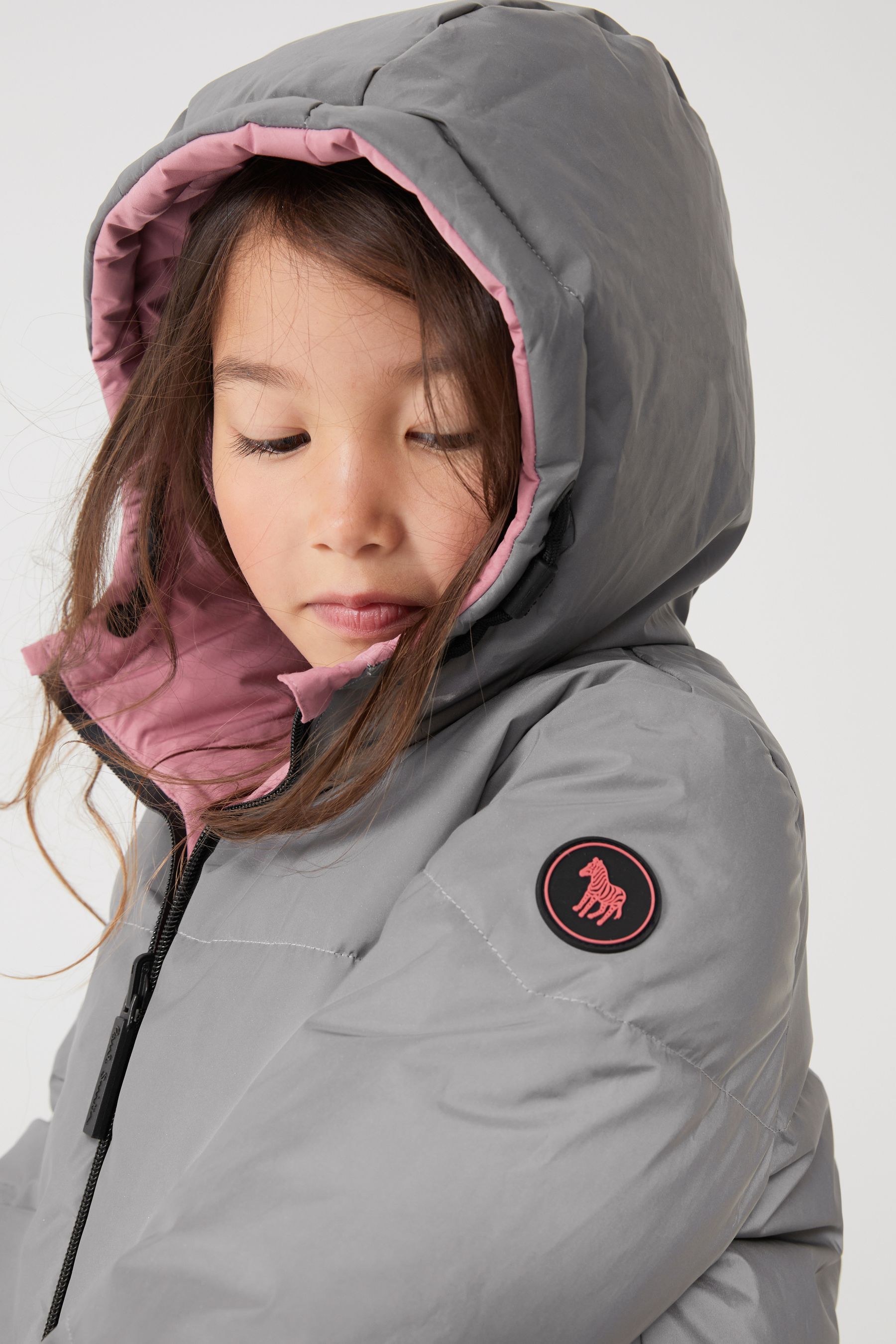 Girls reflective coat shop