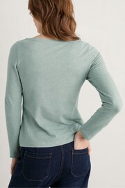 Seasalt Cornwall Fren Green Easel Long Sleeve Top - Image 2 of 5