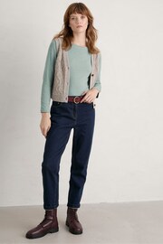 Seasalt Cornwall Fren Green Easel Long Sleeve Top - Image 3 of 5