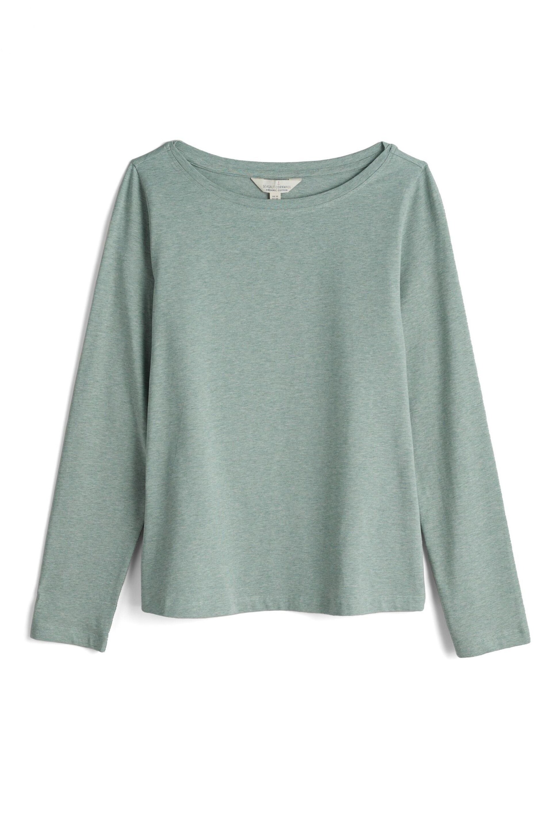 Seasalt Cornwall Fren Green Easel Long Sleeve Top - Image 4 of 5