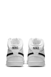 Nike White/Black Court Vision Mid Trainers - Image 4 of 8
