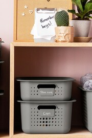 Orthex Grey Smartstore Set of 3 6L Baskets With Lids - Image 2 of 6