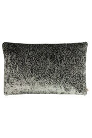 Kai Black Lynx Velvet Jacquard Feather Filled Cushion - Image 1 of 3