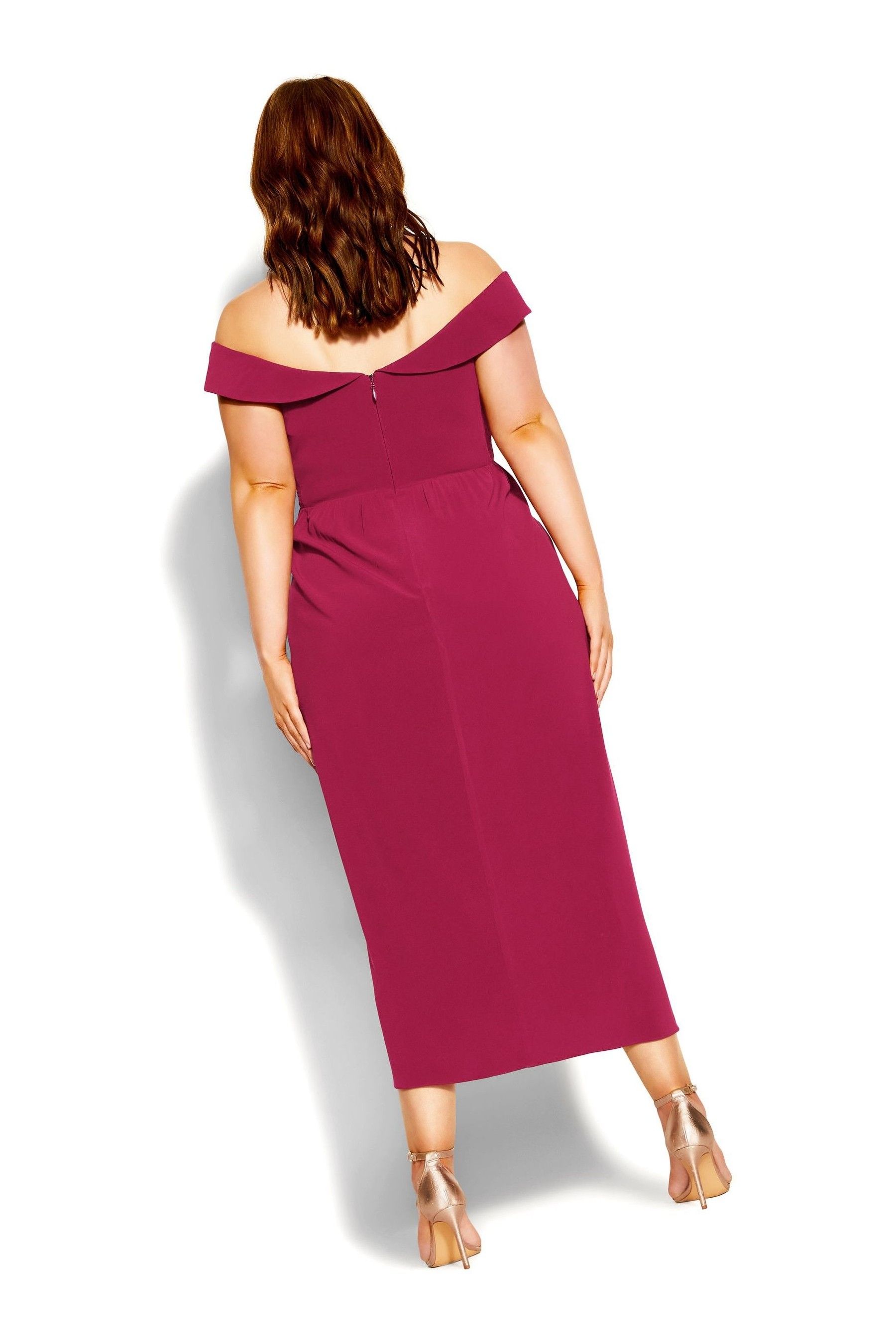 Buy City Chic Pink Ripple Love Dress from Next Ireland