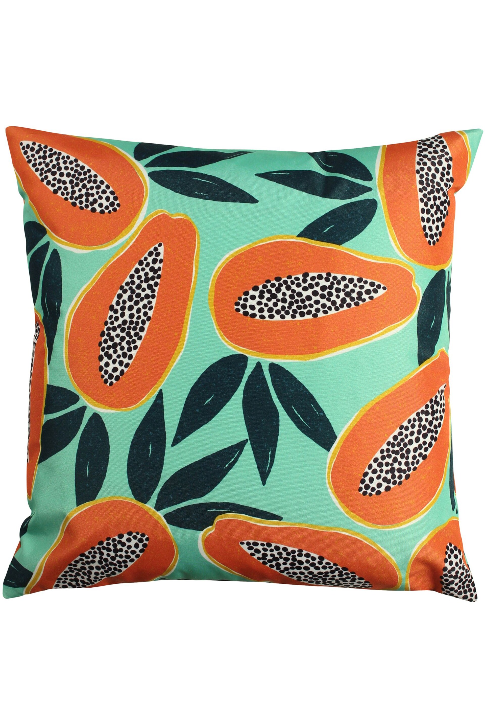 furn. Aqua Blue Papaya Water Resistant Outdoor Cushion - Image 3 of 4