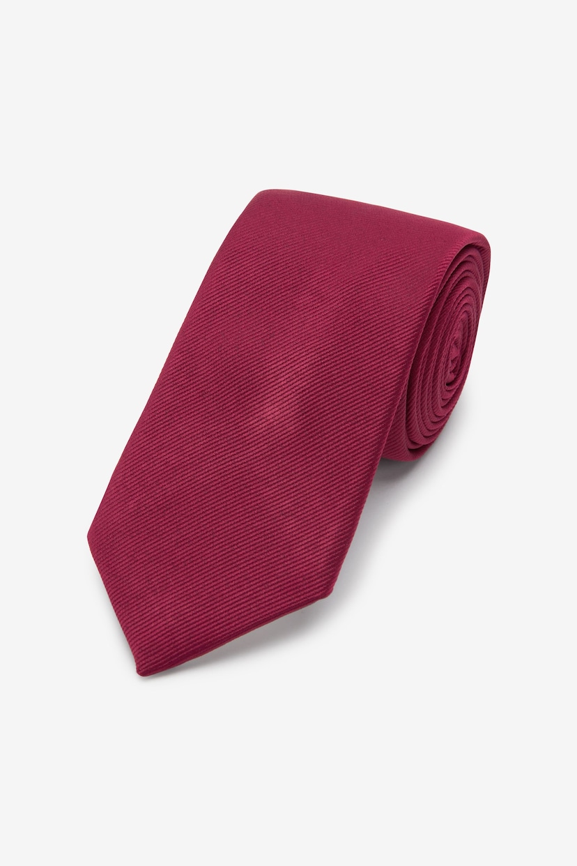 Deep Red Slim Twill Tie - Image 1 of 3
