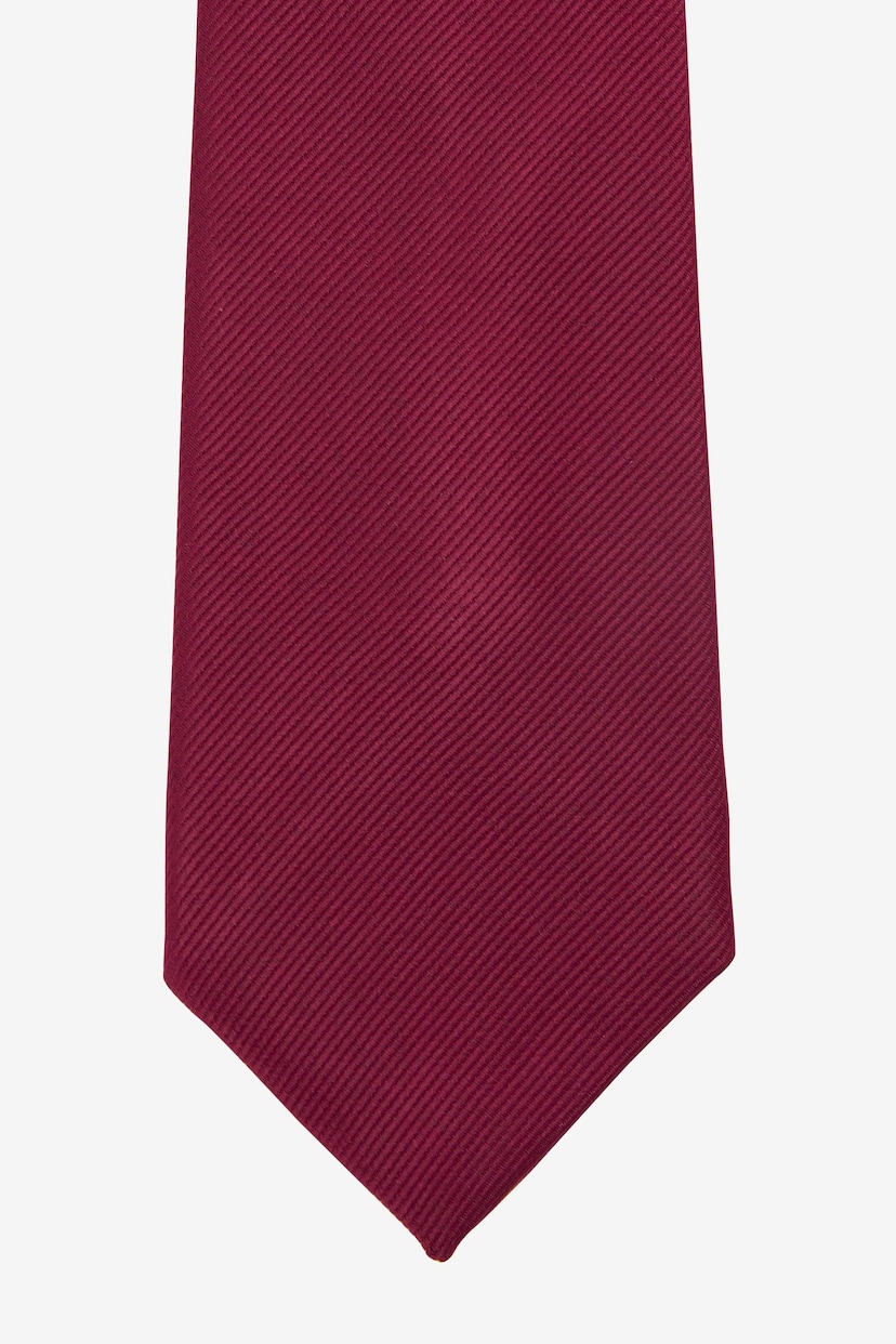 Deep Red Slim Twill Tie - Image 3 of 3