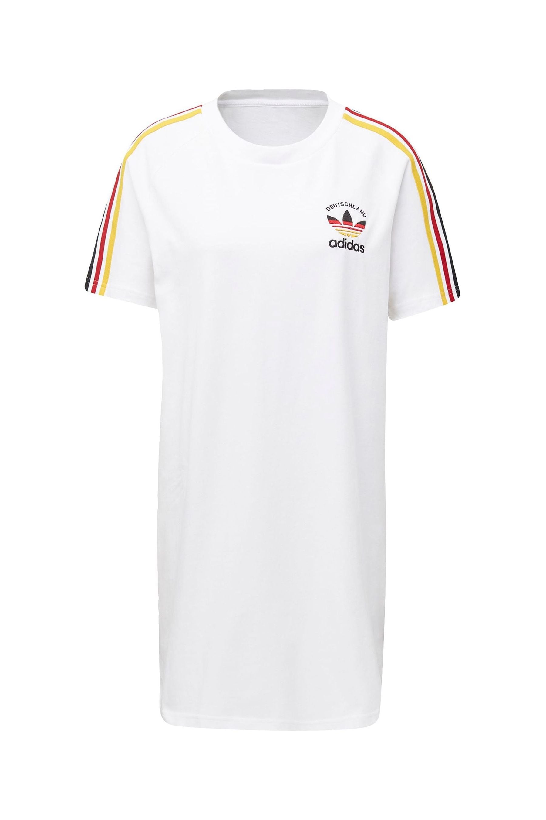 White adidas t shirt dress top
