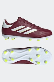 adidas Red/White Football Copa Pure II League Firm Ground Kids Boots - Image 3 of 12