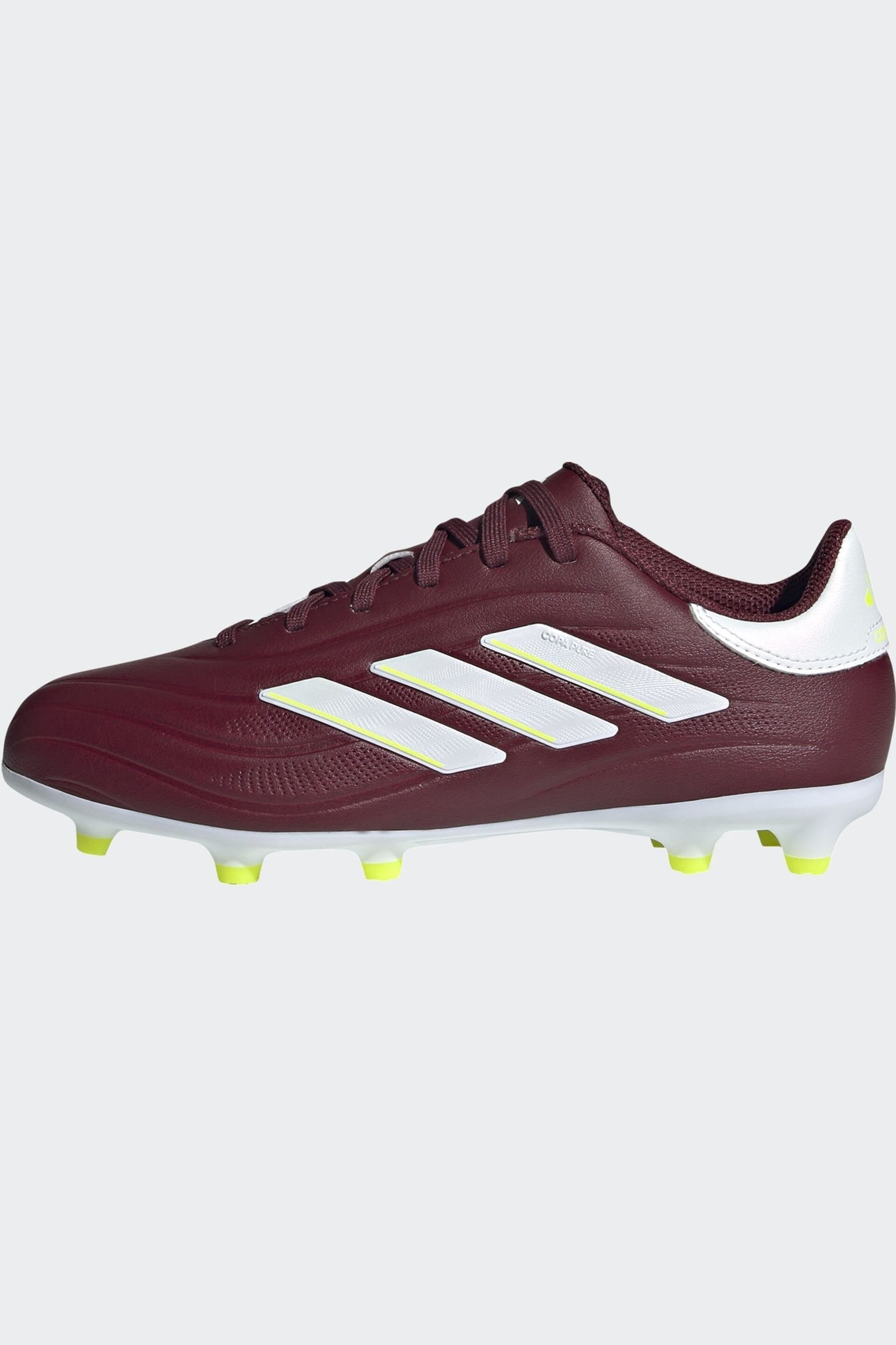 adidas Red/White Football Copa Pure II League Firm Ground Kids Boots - Image 4 of 12