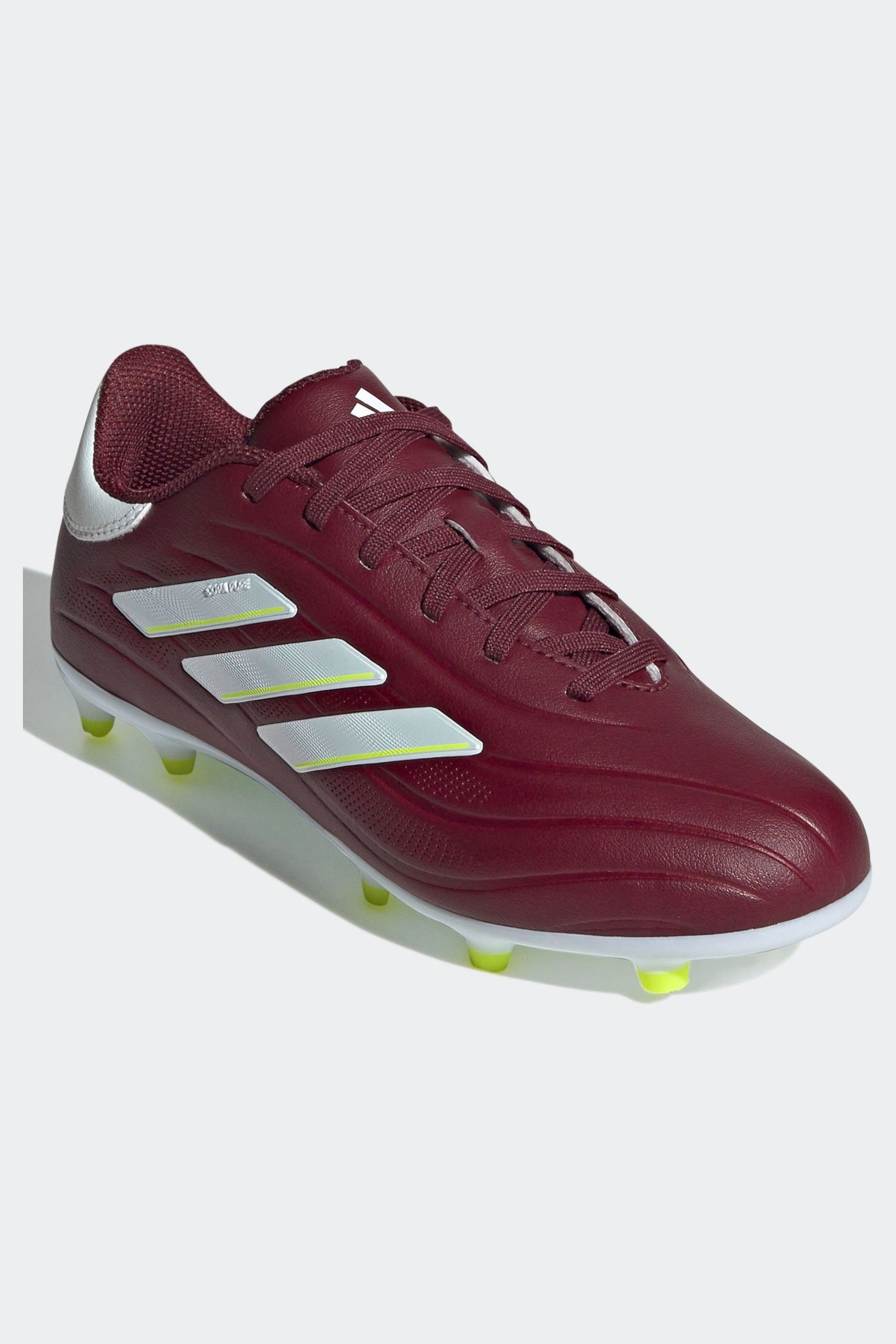 adidas Red/White Football Copa Pure II League Firm Ground Kids Boots - Image 5 of 12