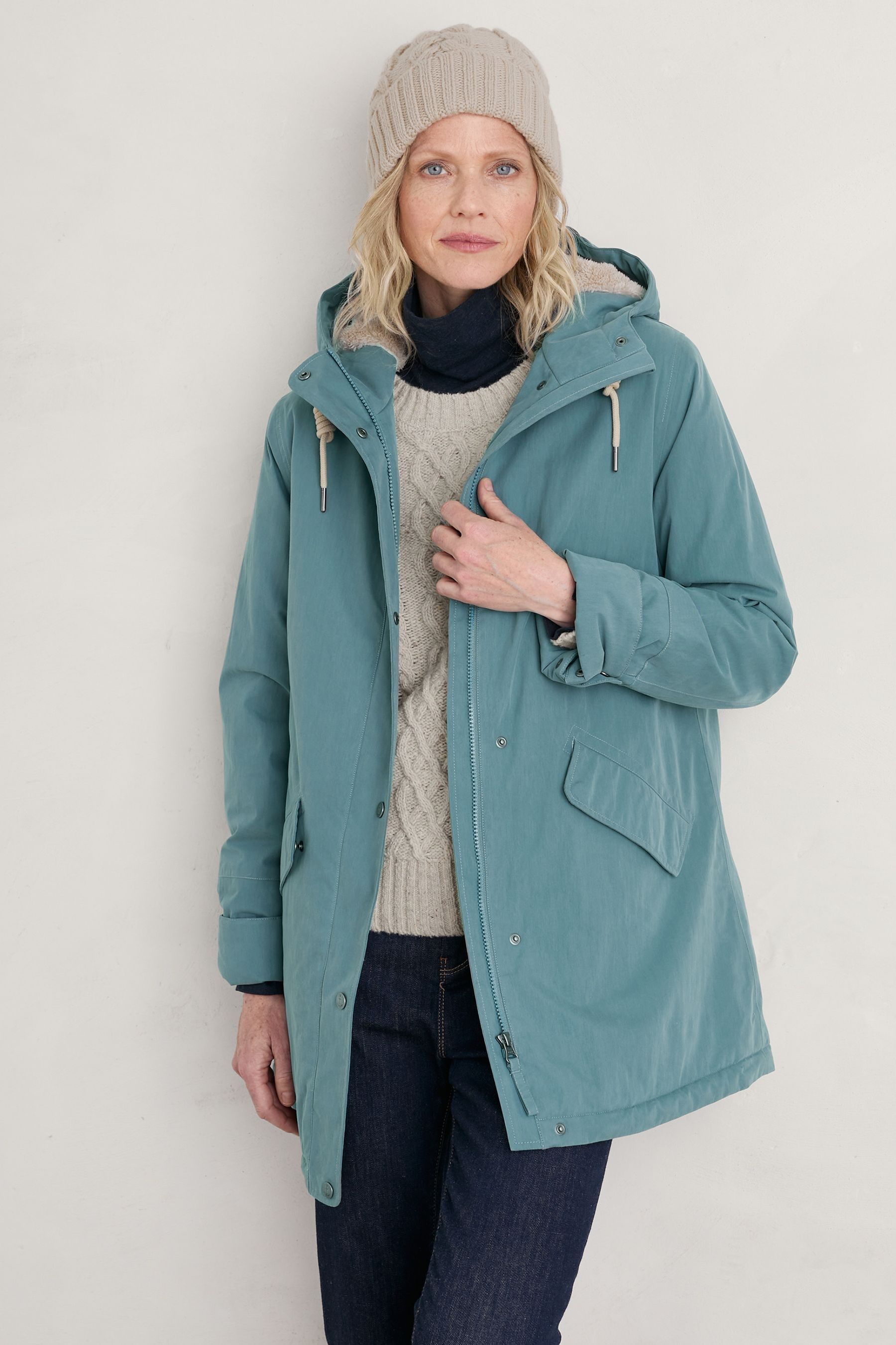 Buy Seasalt Cornwall Blue River Sea Waterproof Coat from Next Luxembourg
