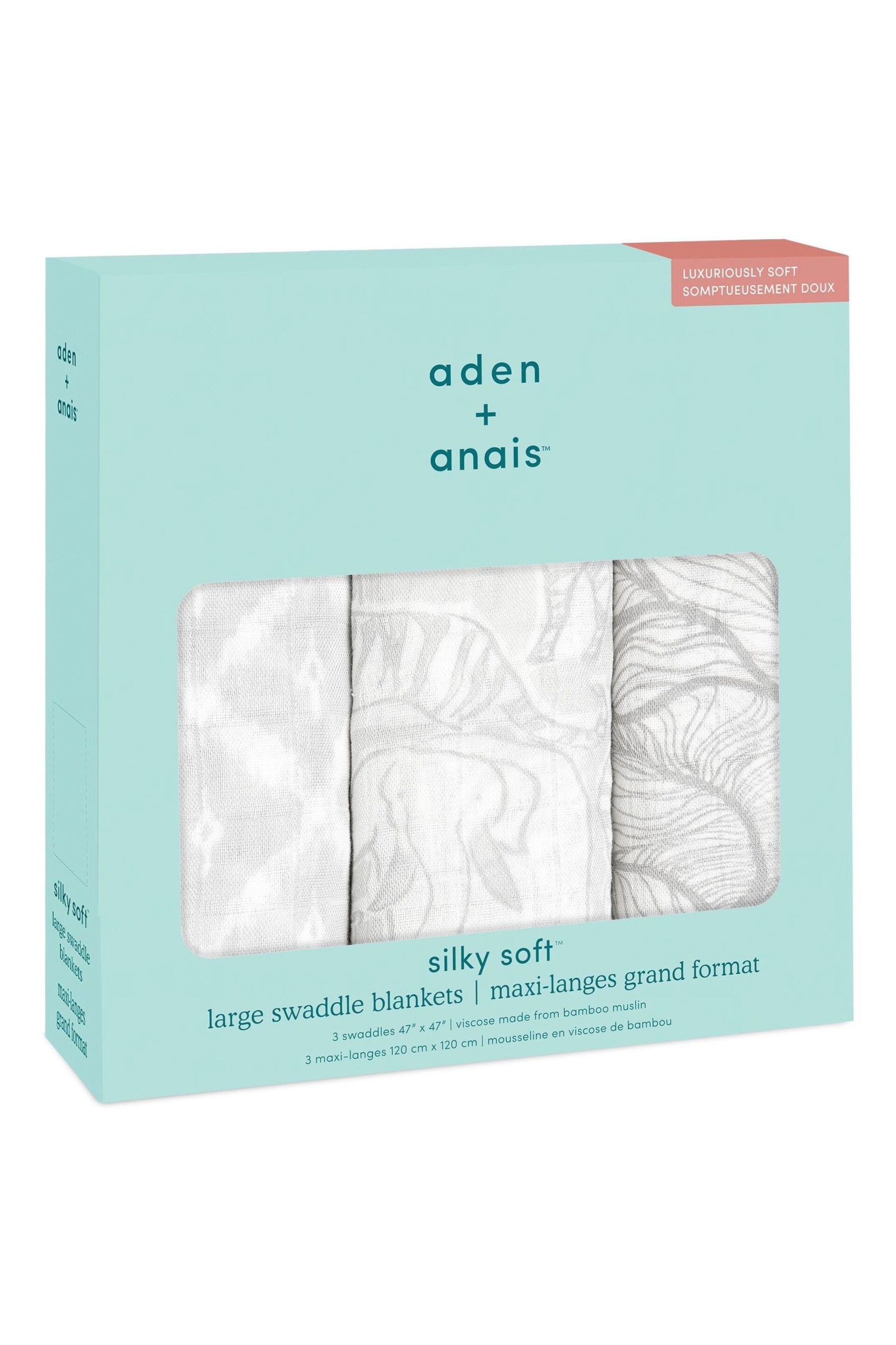 aden + anais™ Large Silky Soft Culture Club Muslin Blanket 3 Pack - Image 2 of 9