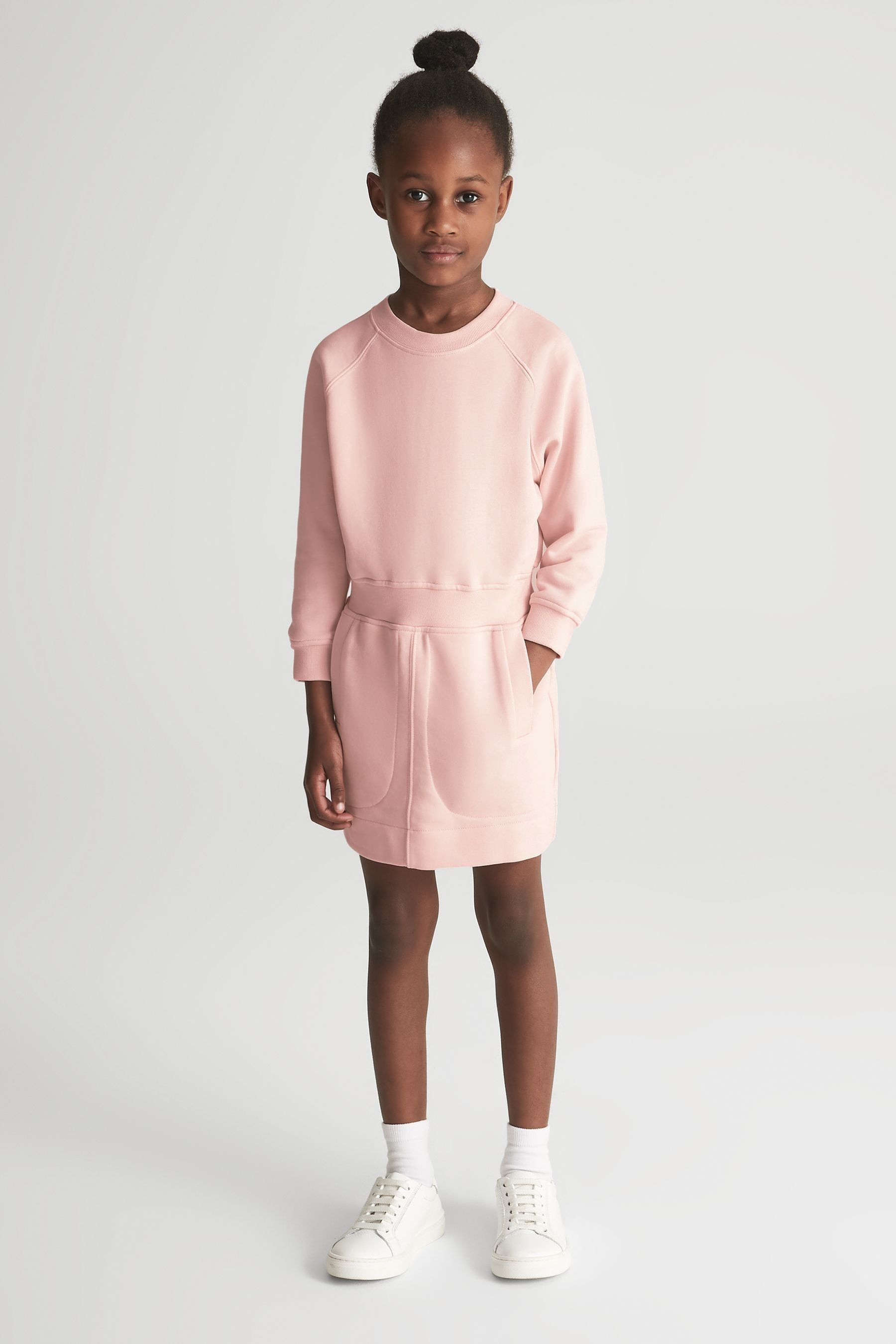 Buy Reiss Pink Jamie Senior Jersey Sweater Dress from Next Luxembourg