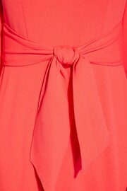 Adrianna Papell Red Knit Crepe Tie Waist Sheath Dress - Image 5 of 6