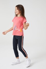 Paul Smith Junior Girls Navy 'Artist Stripe' Leggings - Image 1 of 7