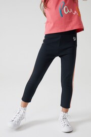 Paul Smith Junior Girls Navy 'Artist Stripe' Leggings - Image 3 of 7