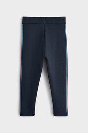 Paul Smith Junior Girls Navy 'Artist Stripe' Leggings - Image 5 of 7