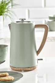 Sage Green Bronx Wood Effect Kettle - Image 1 of 6