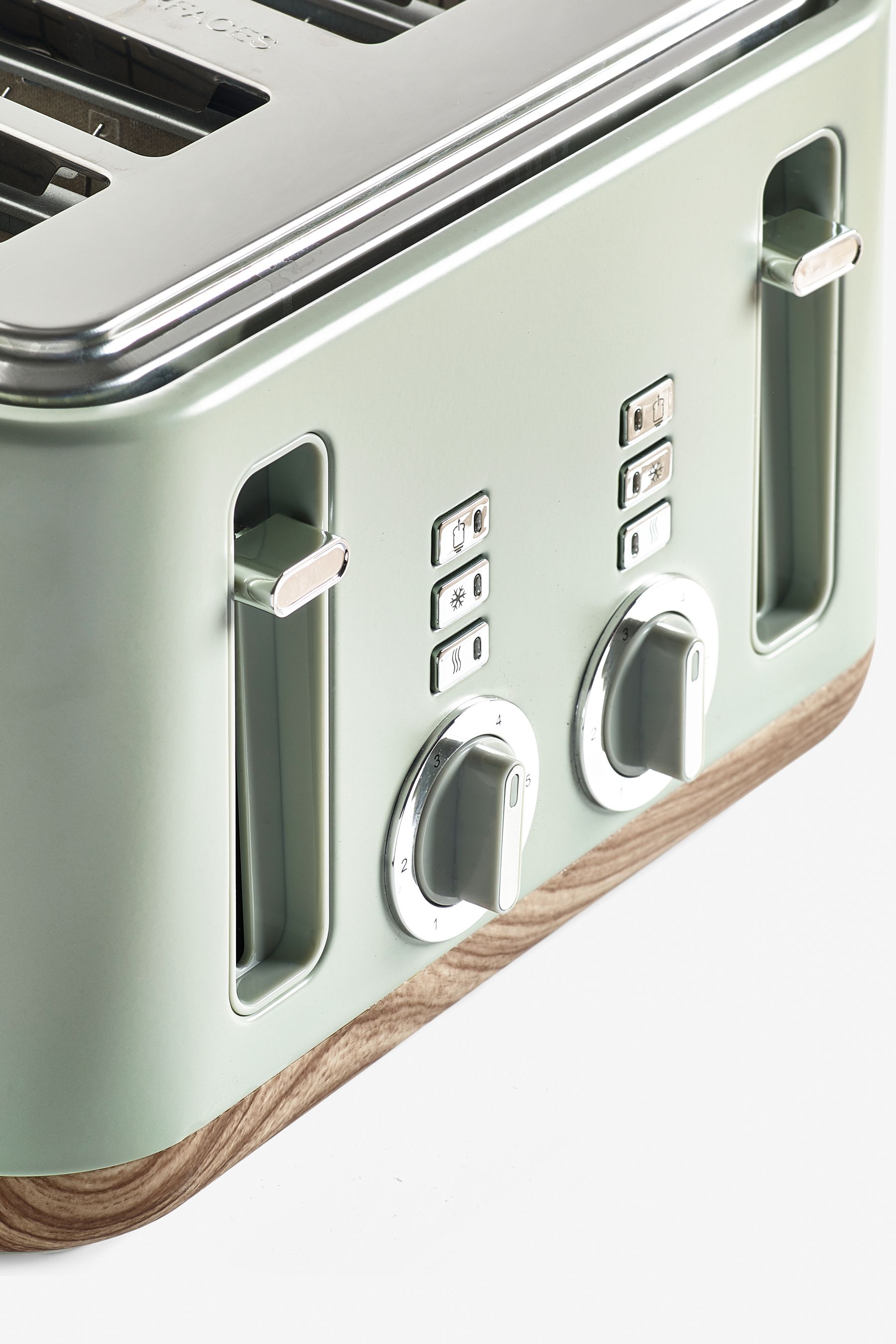 Buy Sage Green Bronx Wood Effect 4 Slice Toaster from the Next UK ...