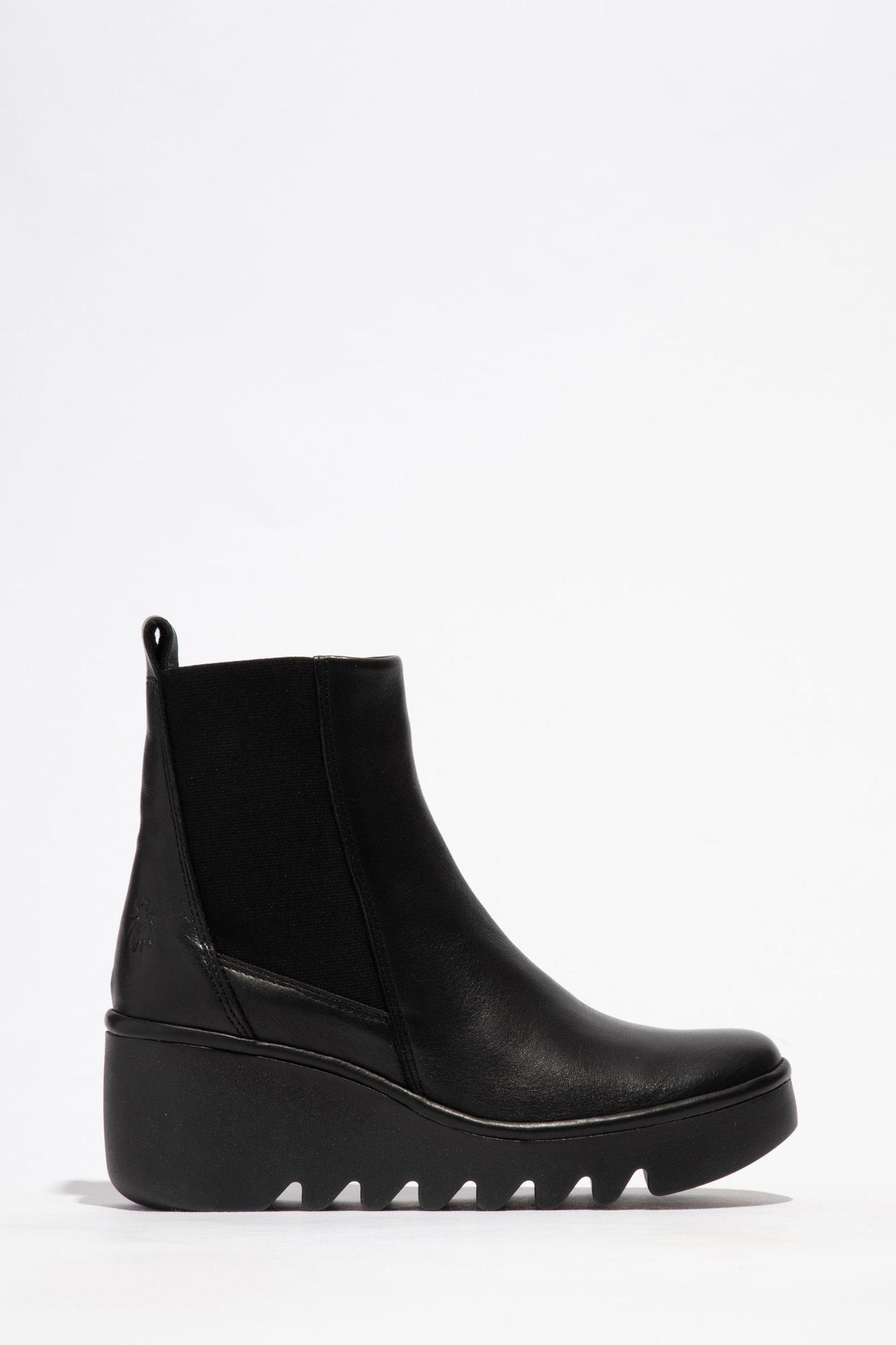 Buy Fly London Bagu Black Wedge Boots from Next Luxembourg