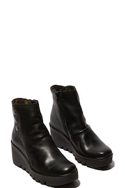Fly London Brom Black Wedge Boots - Image 2 of 4