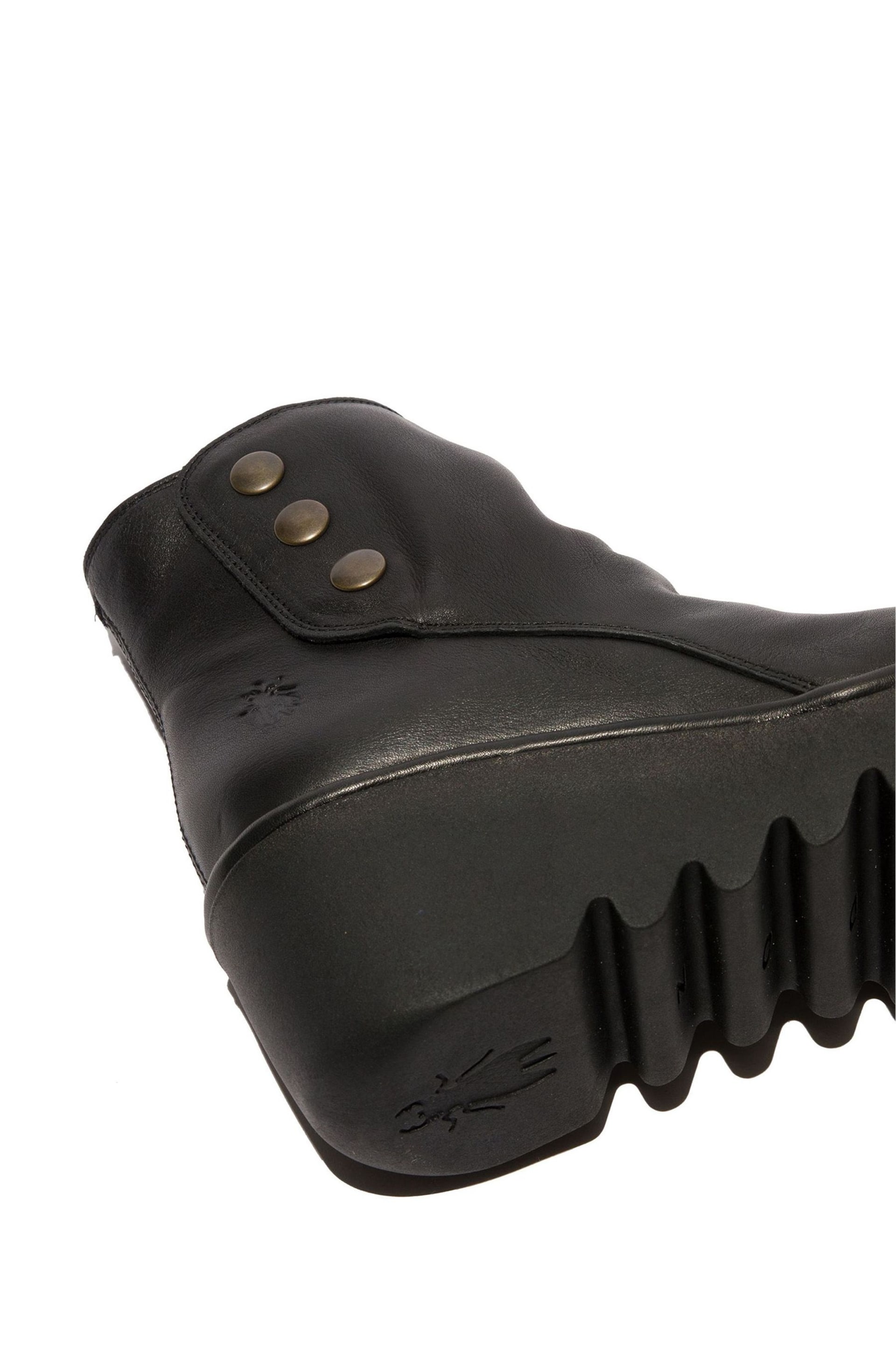 Fly London Brom Black Wedge Boots - Image 4 of 4