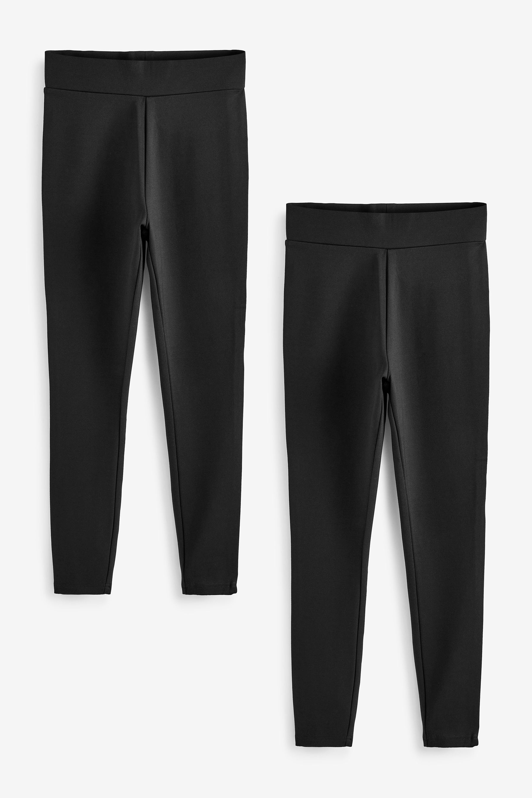 Buy Black Ponte Leggings 2 Pack from Next Canada