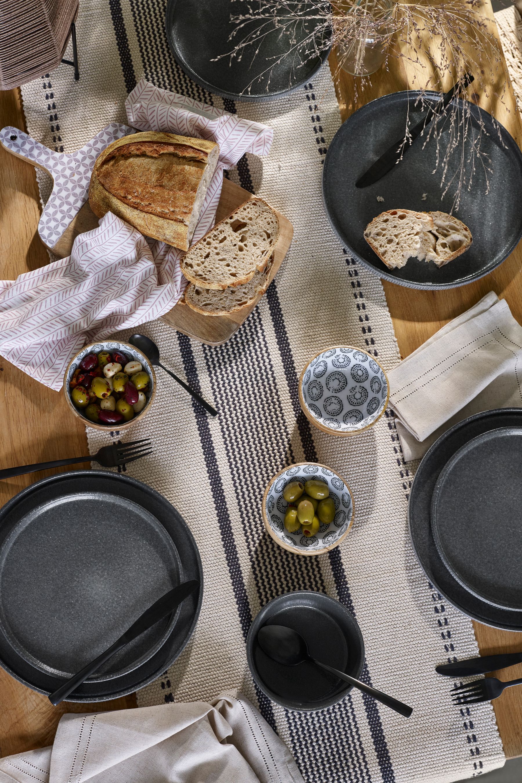 Buy 12 Piece Charcoal Grey Stamford Dinner Set from the Next UK online shop