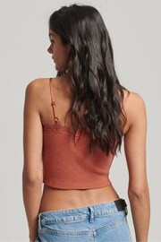 Superdry Orange Relaxed Stripe Cami Top - Image 2 of 4