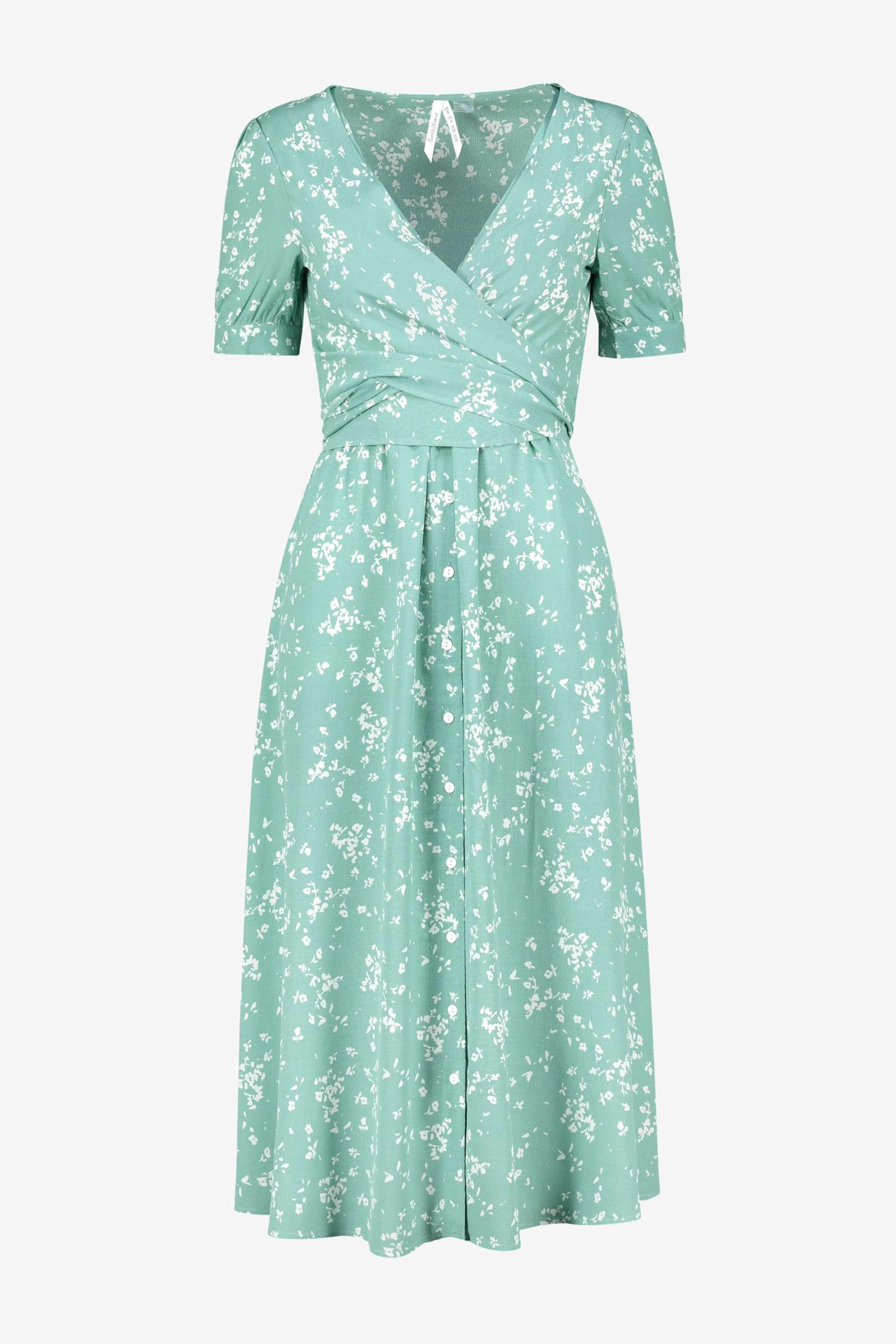 Seraphine Sage Green Floral Maternity And Nursing Midi Dress - Image 5 of 5