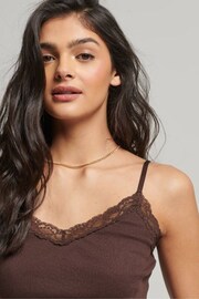 Superdry Brown Relaxed Stripe Cami Top - Image 4 of 5