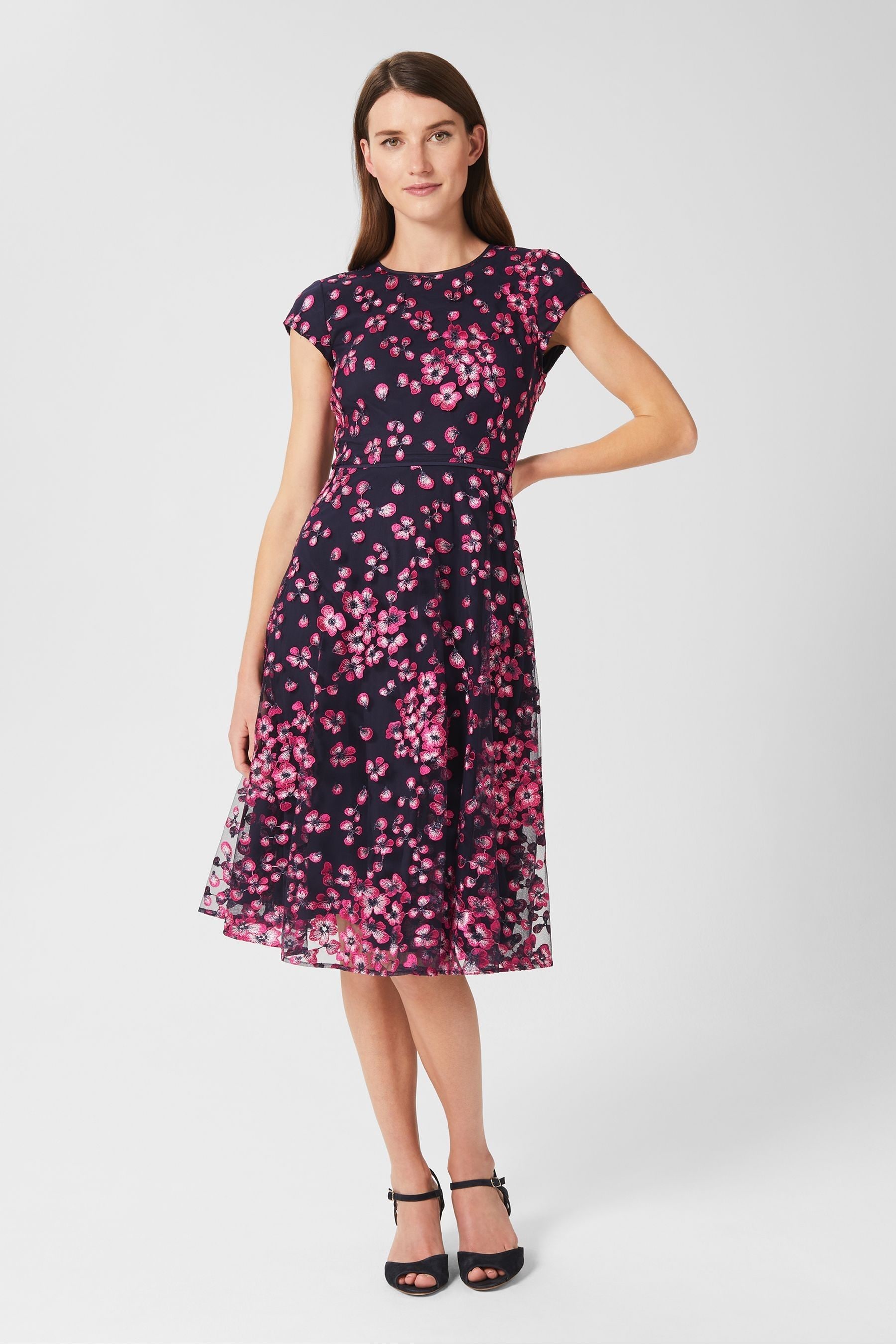 Buy Hobbs Blue Tia Embroidered Dress from Next Germany