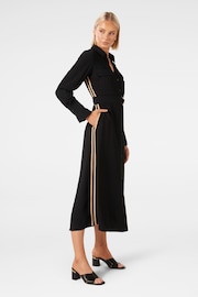 Forever New Black Elani Side Stripe Shirt Dress - Image 3 of 4