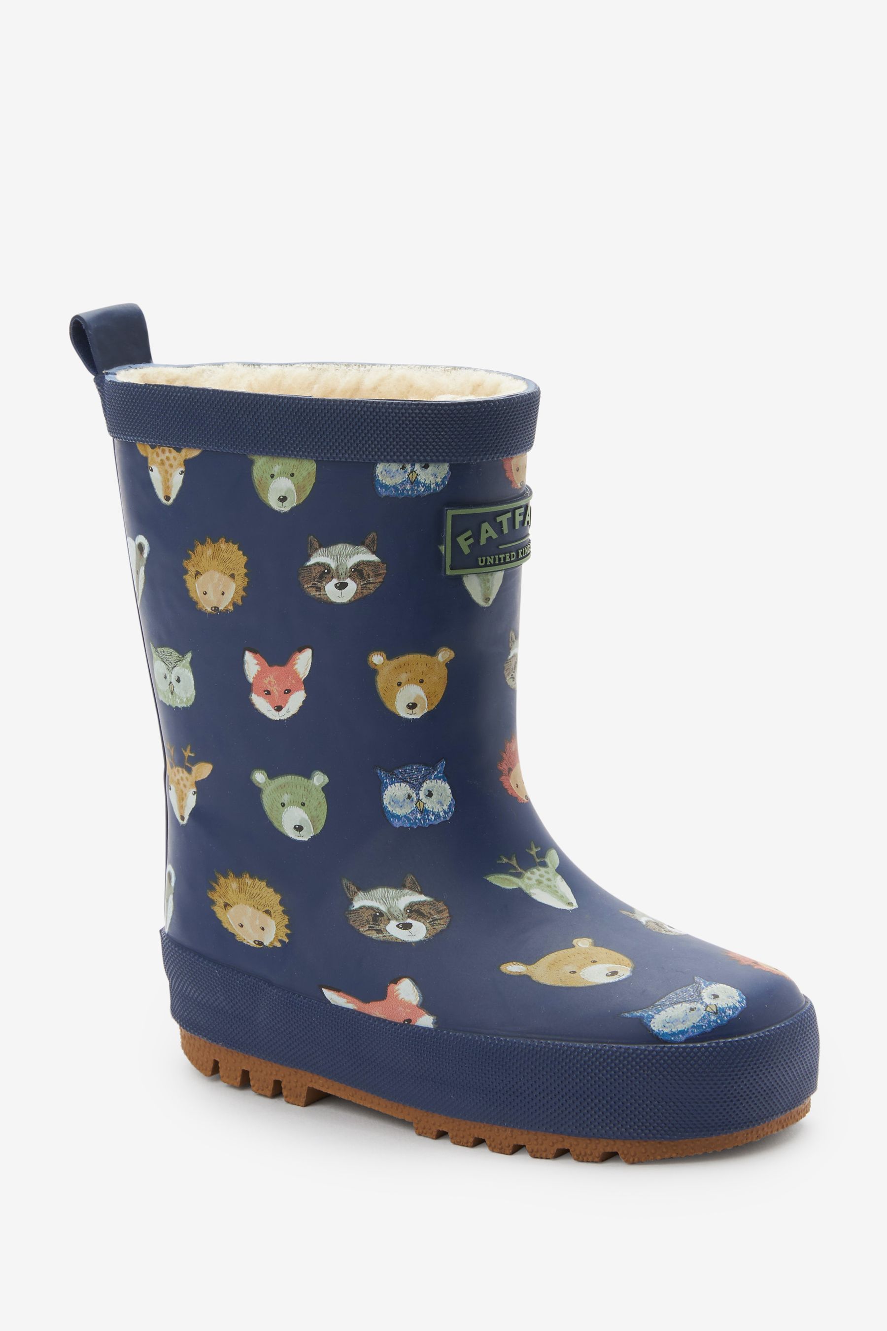 Buy FatFace Navy Blue Boys Woodland Animal Print Wellies from Next Luxembourg