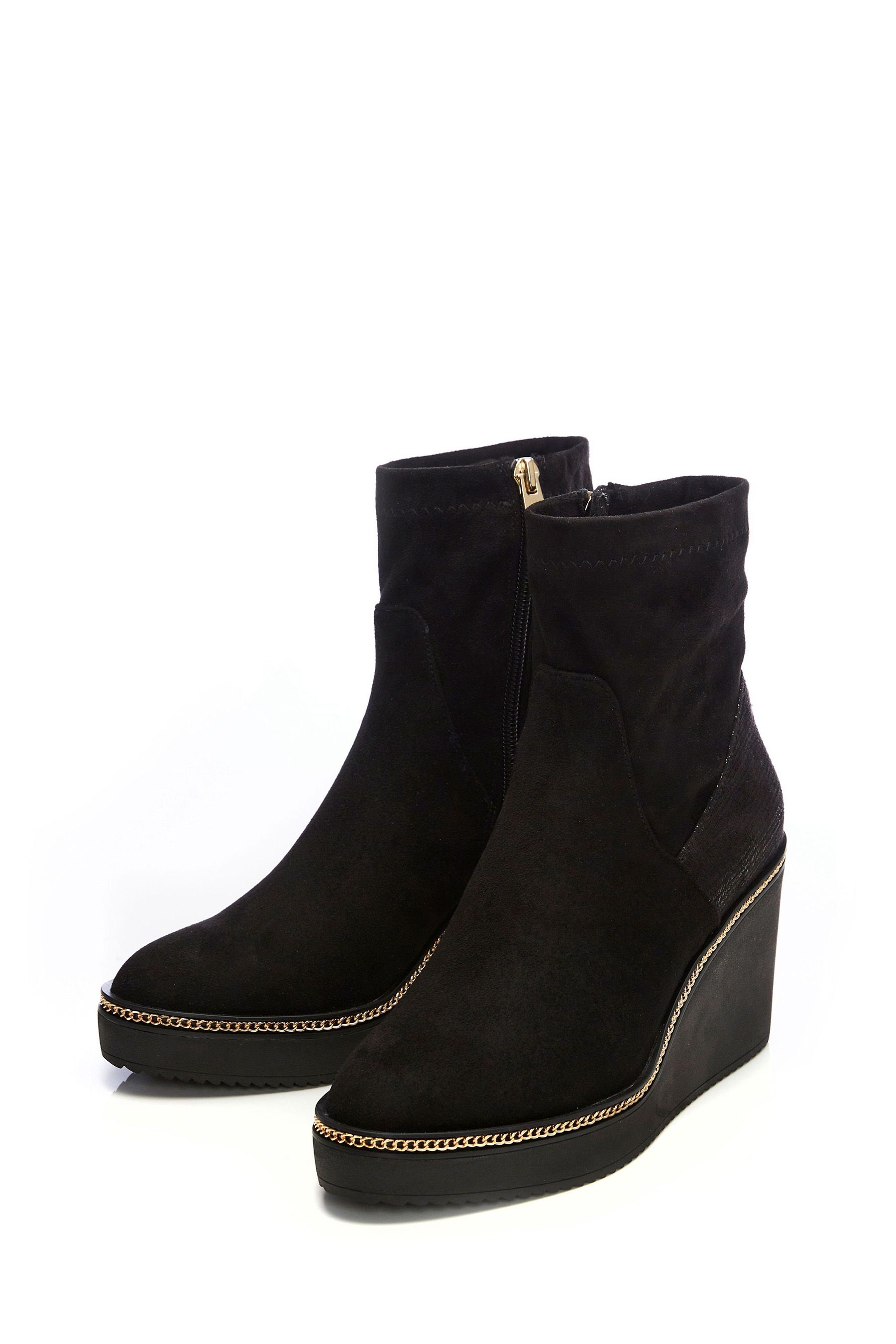 Buy Moda In Pelle Alaina Wedge Sock Top Ankle Boots with Rand from Next Luxembourg