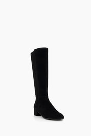 Dune London Black Tayla Smart Stretch High Leg Boots - Image 3 of 6